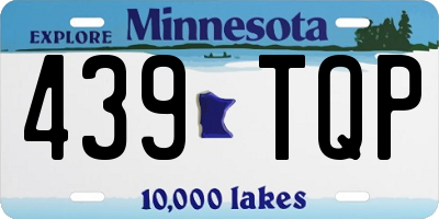 MN license plate 439TQP