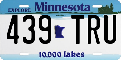 MN license plate 439TRU