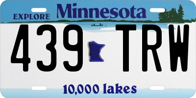 MN license plate 439TRW
