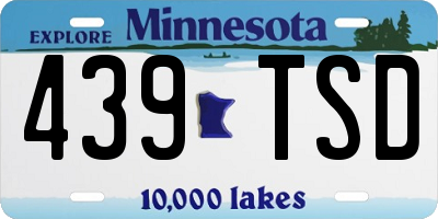 MN license plate 439TSD