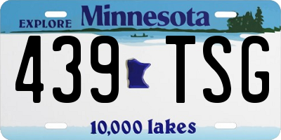 MN license plate 439TSG