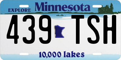 MN license plate 439TSH