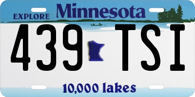 MN license plate 439TSI