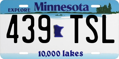 MN license plate 439TSL