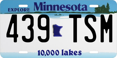 MN license plate 439TSM