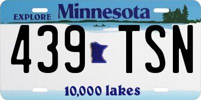 MN license plate 439TSN