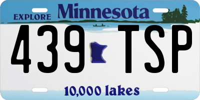 MN license plate 439TSP