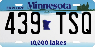 MN license plate 439TSQ