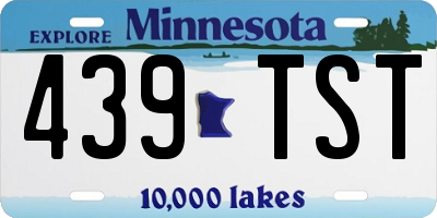 MN license plate 439TST