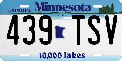 MN license plate 439TSV