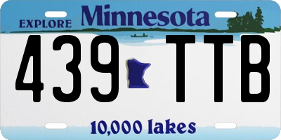 MN license plate 439TTB