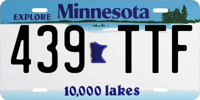 MN license plate 439TTF