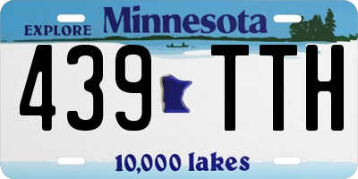 MN license plate 439TTH