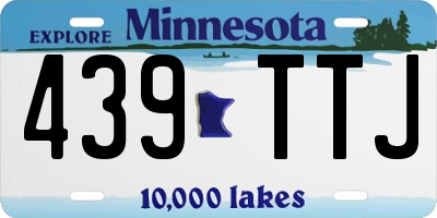 MN license plate 439TTJ