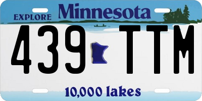 MN license plate 439TTM