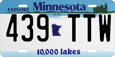 MN license plate 439TTW