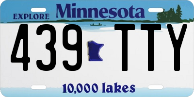MN license plate 439TTY