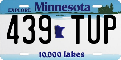 MN license plate 439TUP