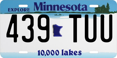 MN license plate 439TUU