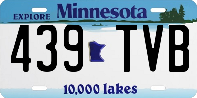 MN license plate 439TVB