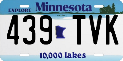 MN license plate 439TVK