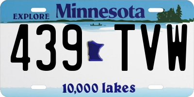 MN license plate 439TVW