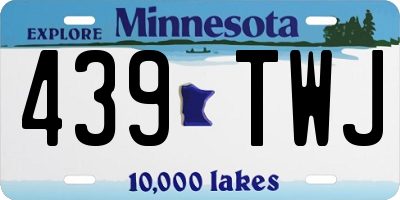 MN license plate 439TWJ