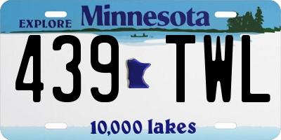 MN license plate 439TWL