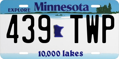 MN license plate 439TWP