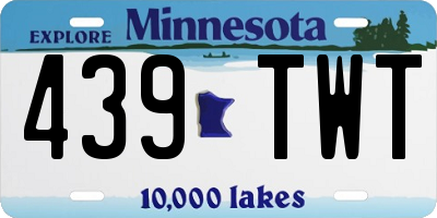 MN license plate 439TWT