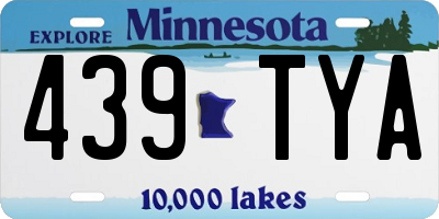 MN license plate 439TYA