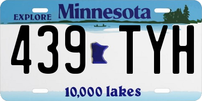 MN license plate 439TYH