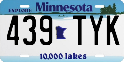MN license plate 439TYK