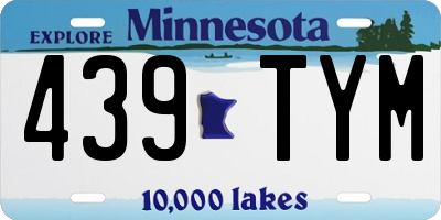 MN license plate 439TYM