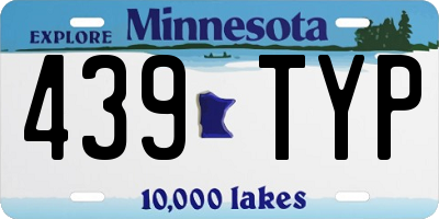 MN license plate 439TYP