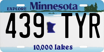 MN license plate 439TYR