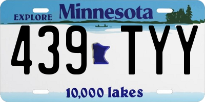 MN license plate 439TYY