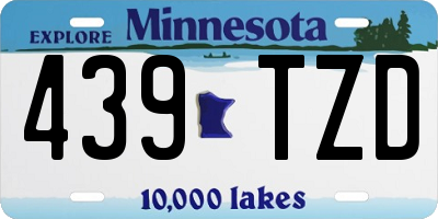 MN license plate 439TZD