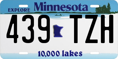MN license plate 439TZH