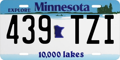 MN license plate 439TZI