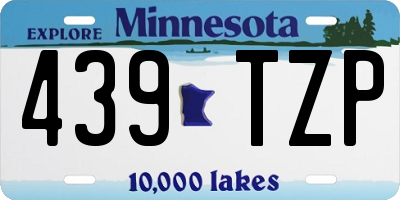 MN license plate 439TZP