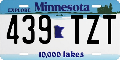 MN license plate 439TZT