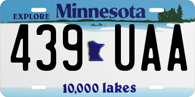 MN license plate 439UAA