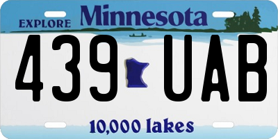 MN license plate 439UAB