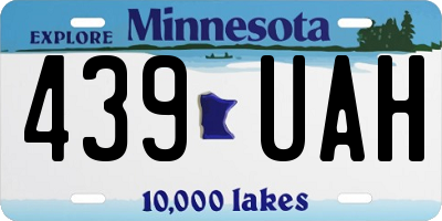 MN license plate 439UAH