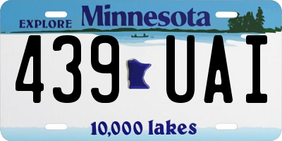 MN license plate 439UAI