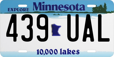 MN license plate 439UAL
