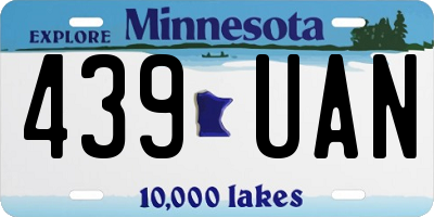 MN license plate 439UAN