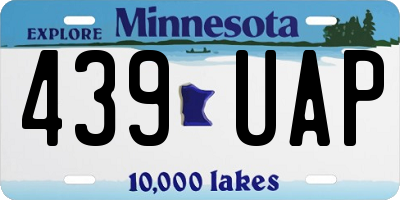 MN license plate 439UAP
