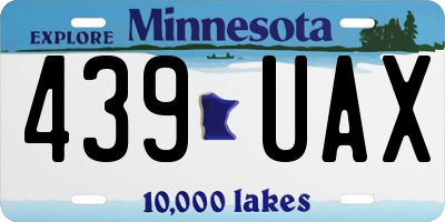 MN license plate 439UAX